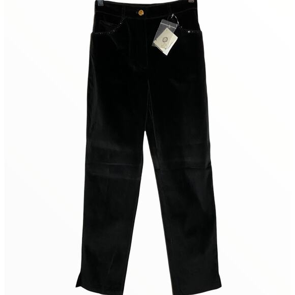 St. John Sport Pants Velvet studded embellished New NWT size 2 - Picture 1 of 4
